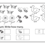 Worksheets Kindergarten Free Printable Educational Counting Coloring Inside Counting Worksheets For Kindergarten