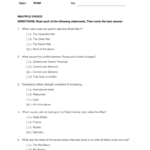 World War I  The War In Europe  Posttest Throughout The War To End All Wars Worksheet Answers Key
