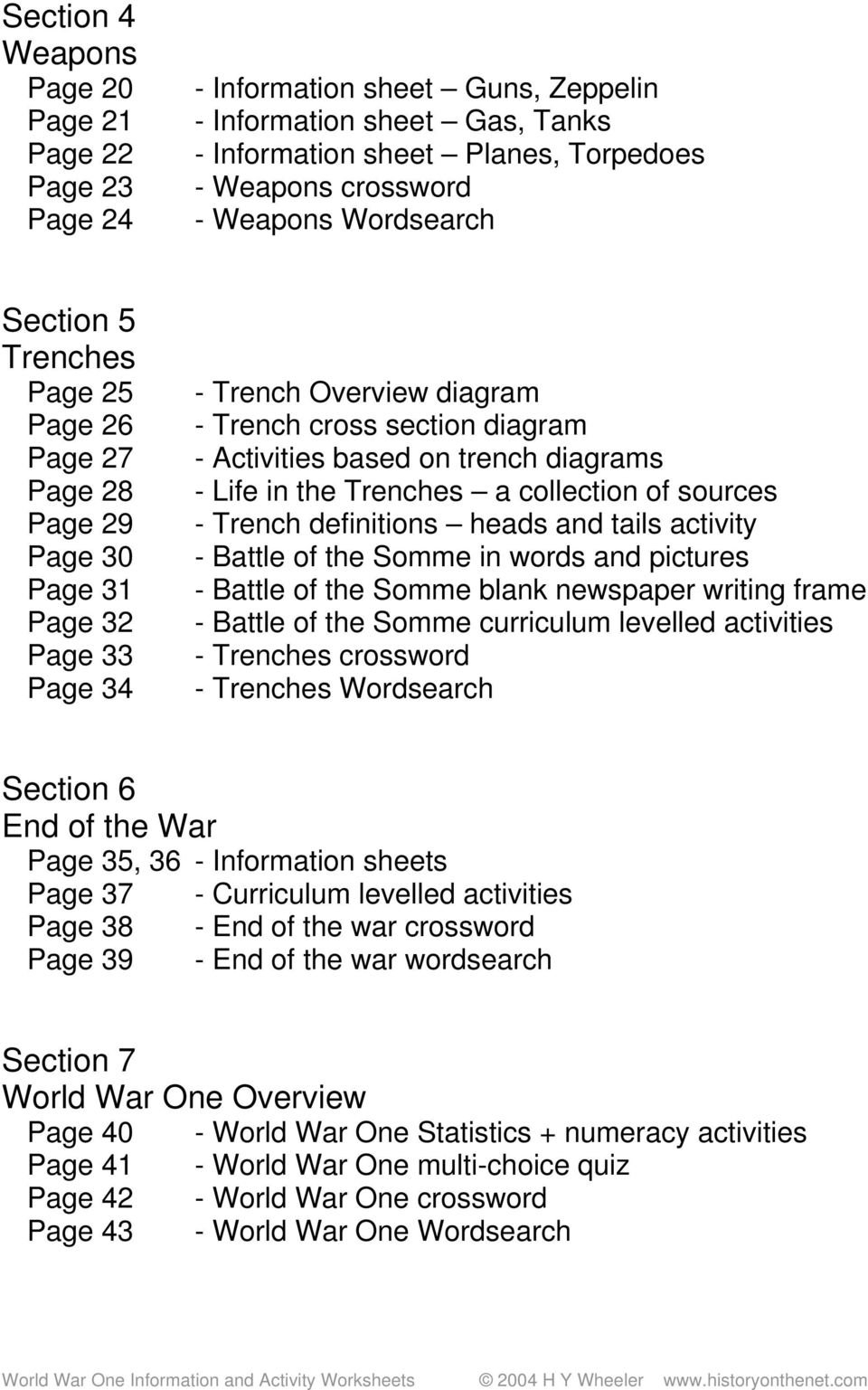 World War One Information And Activity Worksheets  Pdf Along With Life In The Trenches Worksheet