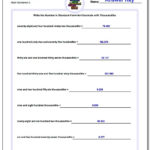 Write Word From In Standard Form With Standard Form Worksheet