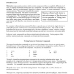 Writing Formulas  Names For Molecular Compounds Intended For Naming Molecular Compounds Worksheet Answers