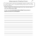 Writing Prompts Worksheets  Argumentative Writing Prompt Worksheets For Bullying Worksheets Pdf