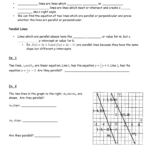 Writing The Equation Of Parallel And Perpendicular Lines Pertaining To Writing Equations Of Parallel And Perpendicular Lines Worksheet Answers