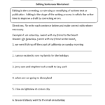 Writing Worksheets  Editing Worksheets Also Sentence Editing Worksheets