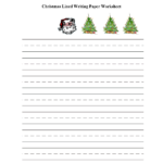 Writing Worksheets  Lined Writing Paper Worksheets For Christmas Handwriting Worksheets