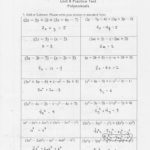 Yesterday's Work Units 7  8  Have A Problem Use Math To Solve It In Unit 2 Worksheet 8 Factoring Polynomials Answer Key
