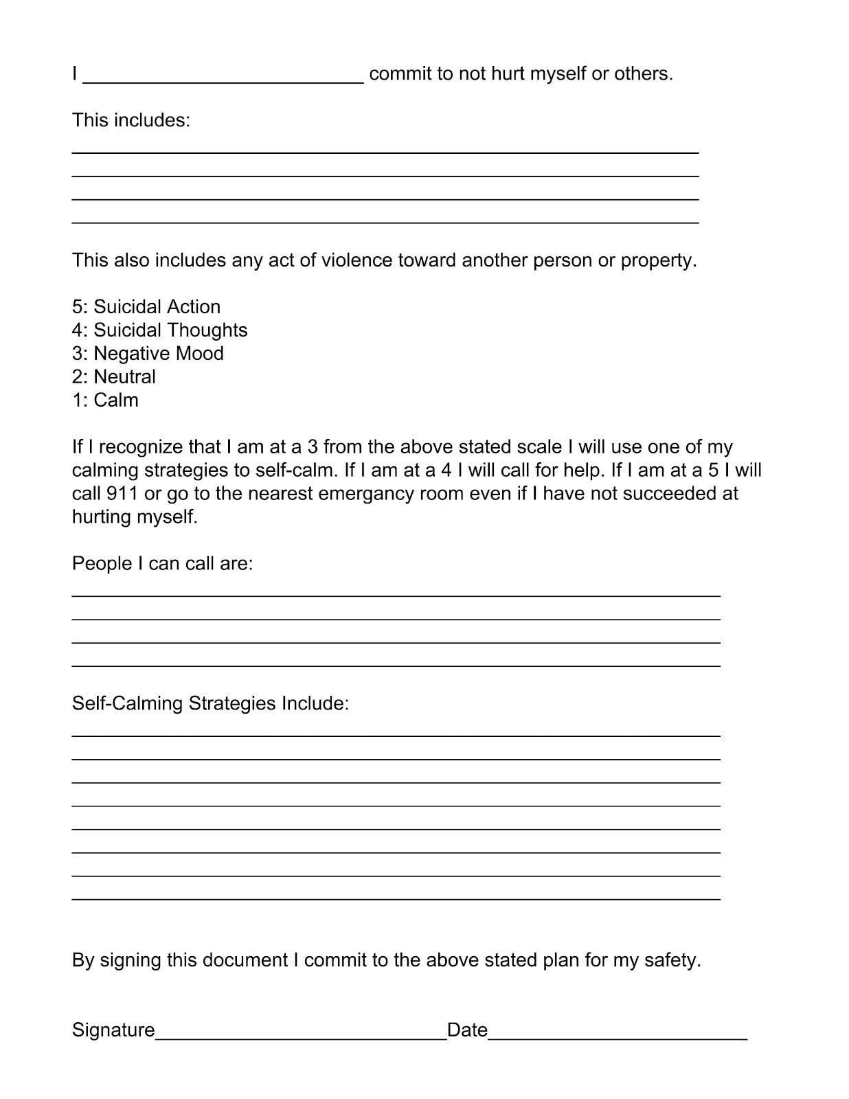 001 Plan Template Mental Health Crisis  Tinypetition Together With Crisis Prevention Plan Worksheet