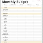004 Plan Templates 20Family Budget Template Free Excel Business With Regard To Free Printable Budget Worksheet Template