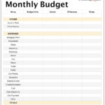 004 Plan Templates 20Family Budget Template Free Excel Business Within Free Download Monthly Budget Worksheet