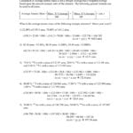 0206 Average Atomic Mass Worksheet 2 And Average Atomic Mass Worksheet Show All Work Answer Key