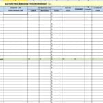 030 Free Estimating Spreadsheet Sample Template Ideas Construction For Cost Worksheet Template