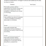 043 Percent Word Problems Printable Problemth Worksheet With Answers For Independent And Dependent Probability Worksheet With Answer Key