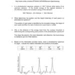 1 Photoelectron Spectroscopy Worksheet Inside Atomic Spectra Worksheet Answers