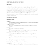 10 Simple Harmonic Motion Intended For Harmonic Motion Worksheet Answers