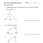 10Th Grade Math Review Worksheet  Free Printable Educational Worksheet Or 10Th Grade Spanish Worksheets