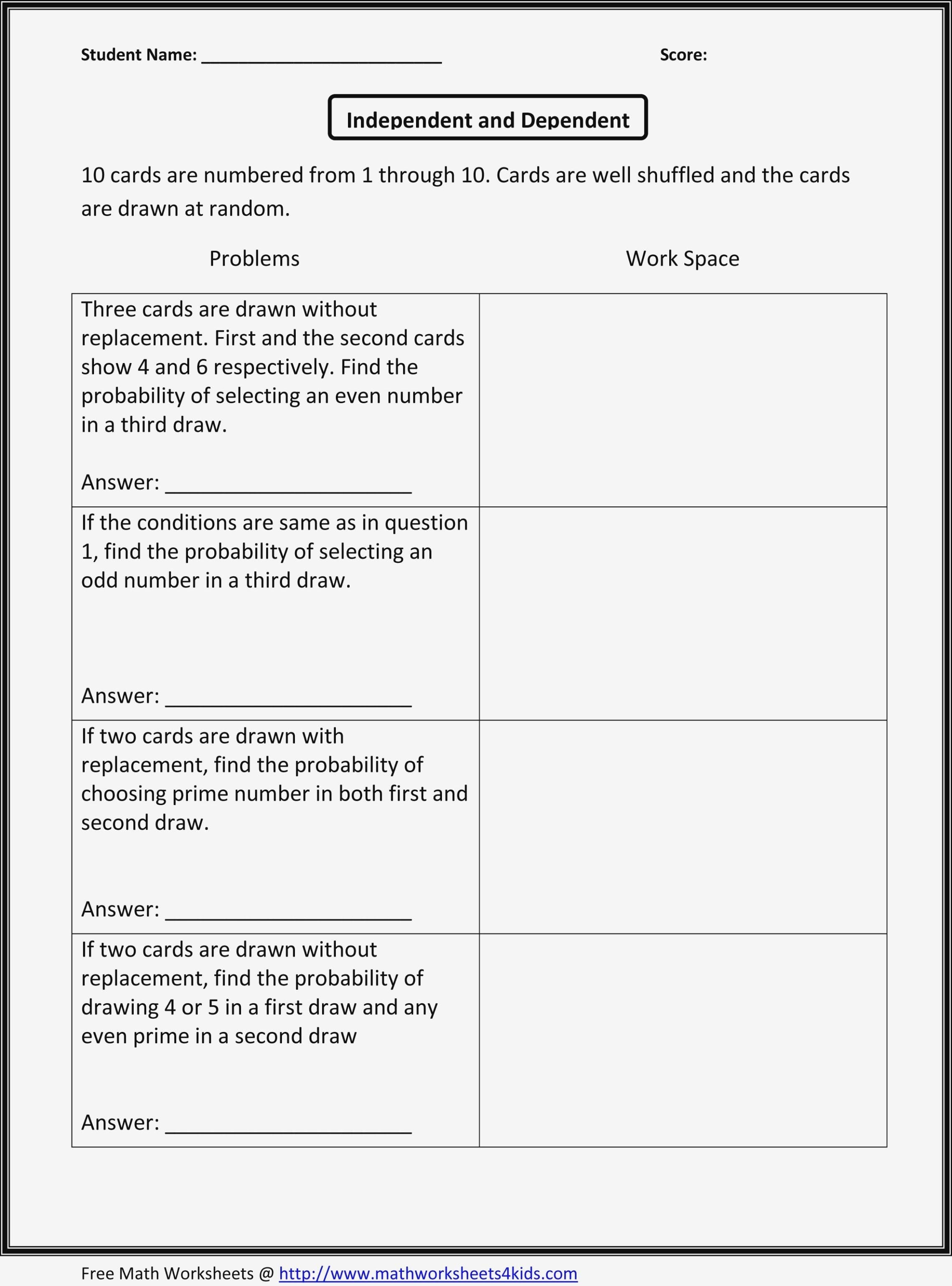11 Ways On How To Get The Most From This  Card Information Regarding Probability With A Deck Of Cards Worksheet Answers
