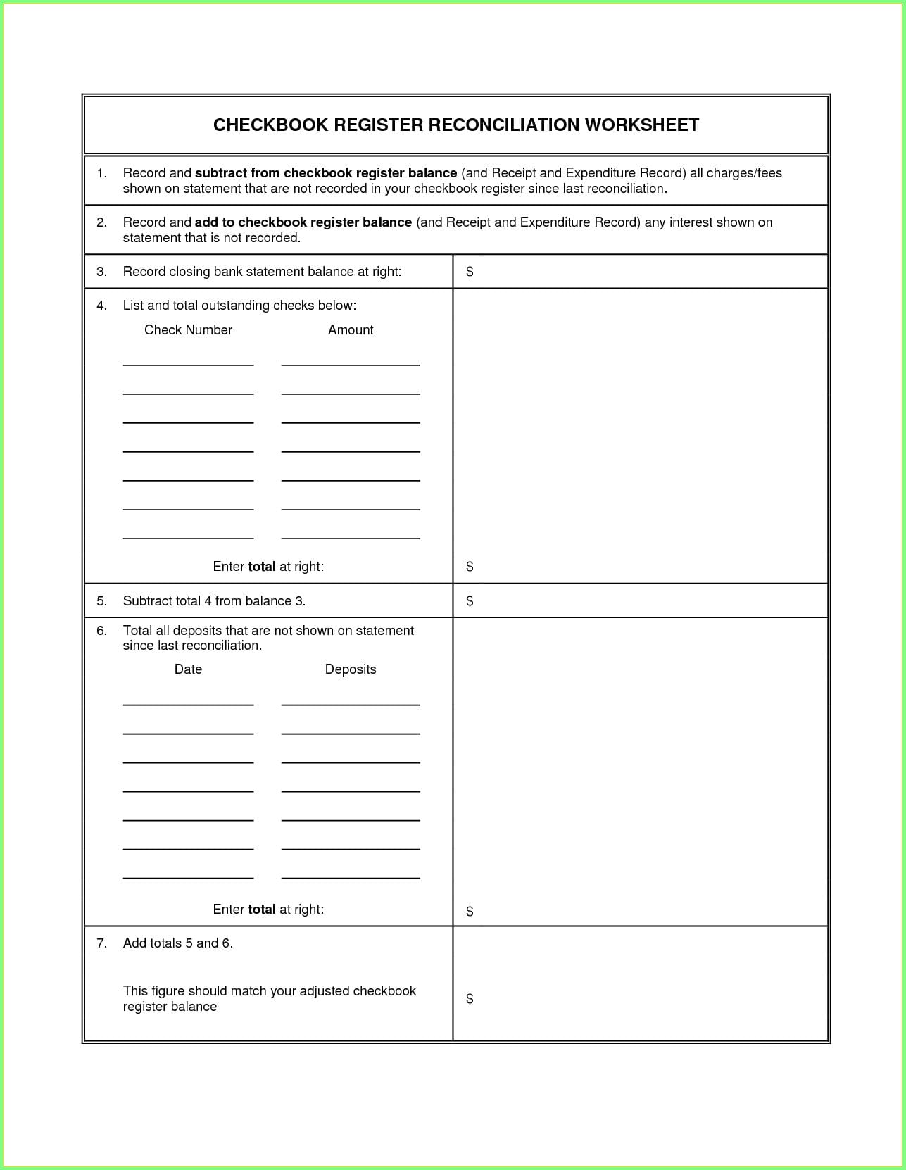 14 Checkbook Balance Worksheet  Notice Within Checkbook Register Worksheet
