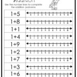 15 Printable Number Line Adding Worksheets Numbers 110  Etsy Within Number 1 Worksheets For Preschool
