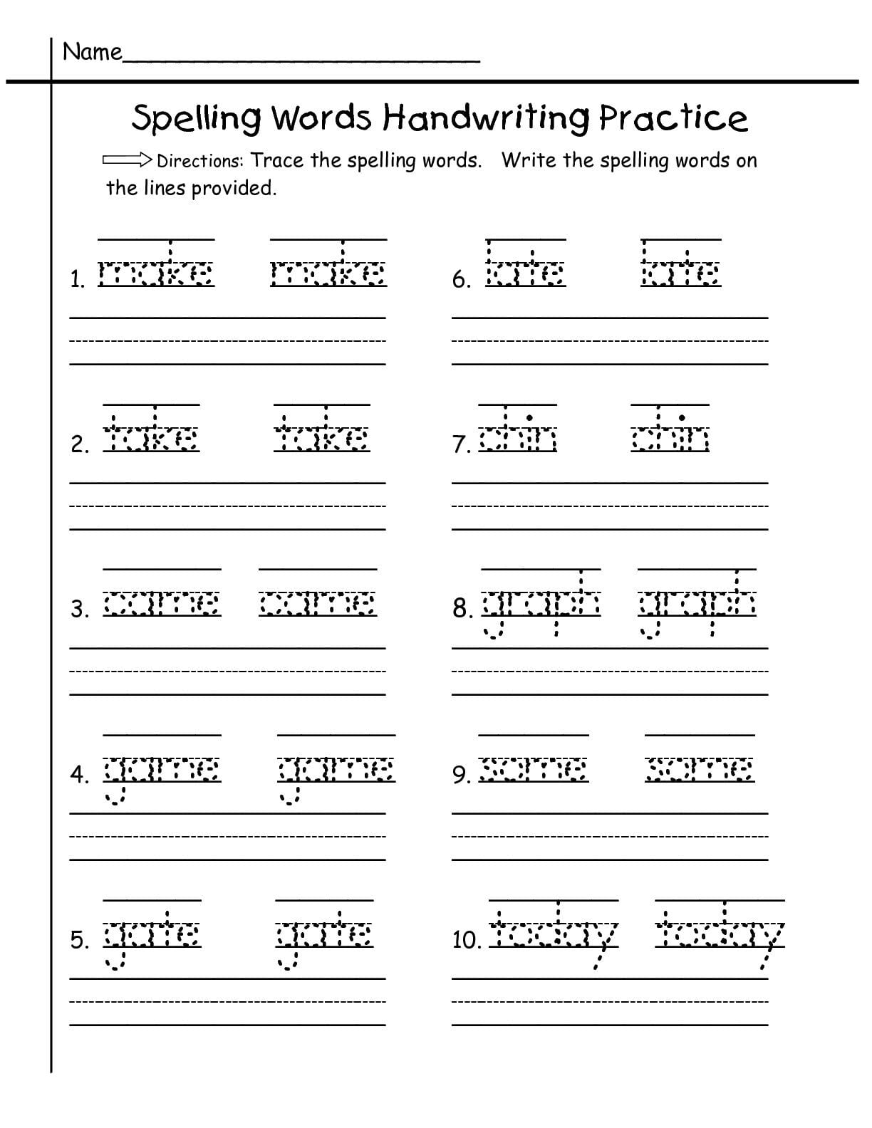 1St Grade Worksheets  Best Coloring Pages For Kids For 1St Grade Spelling Worksheets