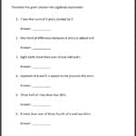 28 Math Algebra Worksheets For 6Th Grade Download Them And Try To With Regard To Pre Algebra Worksheets For 8Th Graders