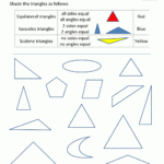 2D Shapes Worksheets 2Nd Grade As Well As Identifying Triangles Worksheet