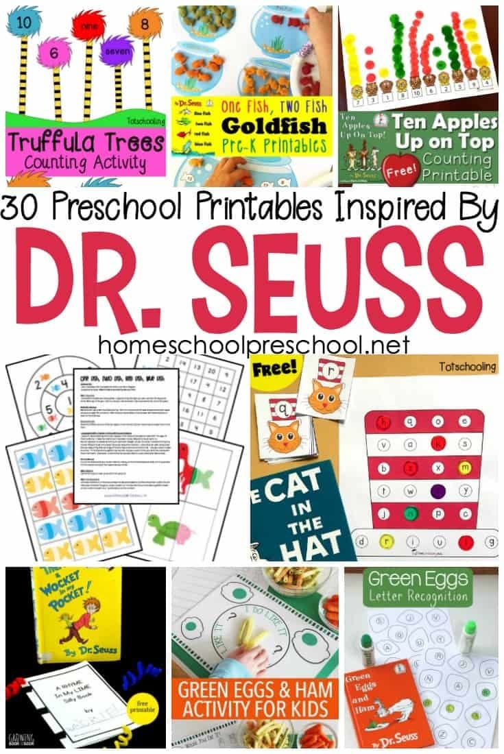 30 Awesome Dr Seuss Preschool Worksheets To Engage Young Learners Within Homeschool Worksheets Preschool