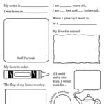33 Pedagogic 'all About Me' Worksheets  Kittybabylove Regarding All About Me Worksheet Middle School Pdf
