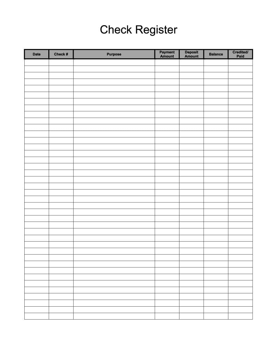 37 Checkbook Register Templates 100 Free Printable ᐅ Template Lab Regarding Check Register Worksheet For Students