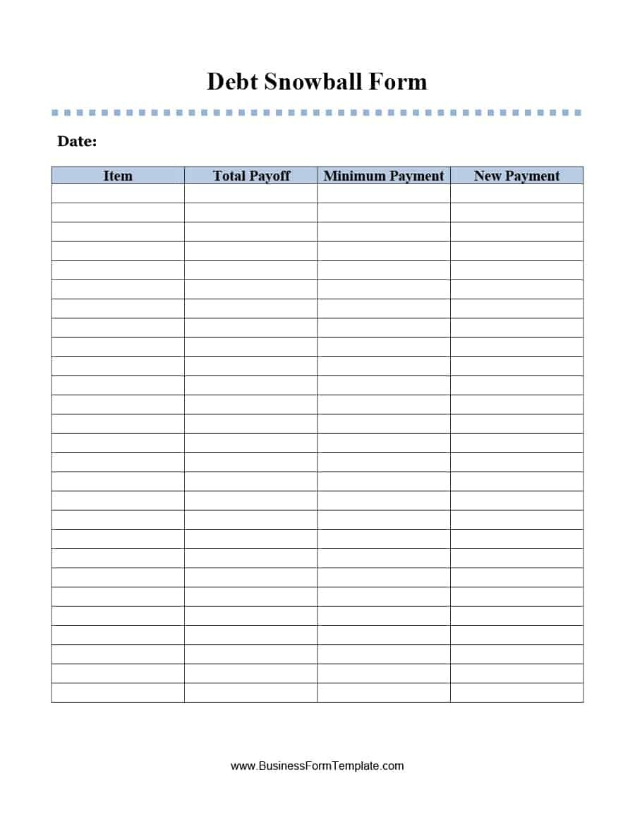 38 Debt Snowball Spreadsheets Forms  Calculators ❄❄❄ And Free Printable Debt Snowball Worksheet