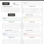 4 Stylish Goal Setting Worksheets To Print Pdf For Goal Setting Worksheet For Students