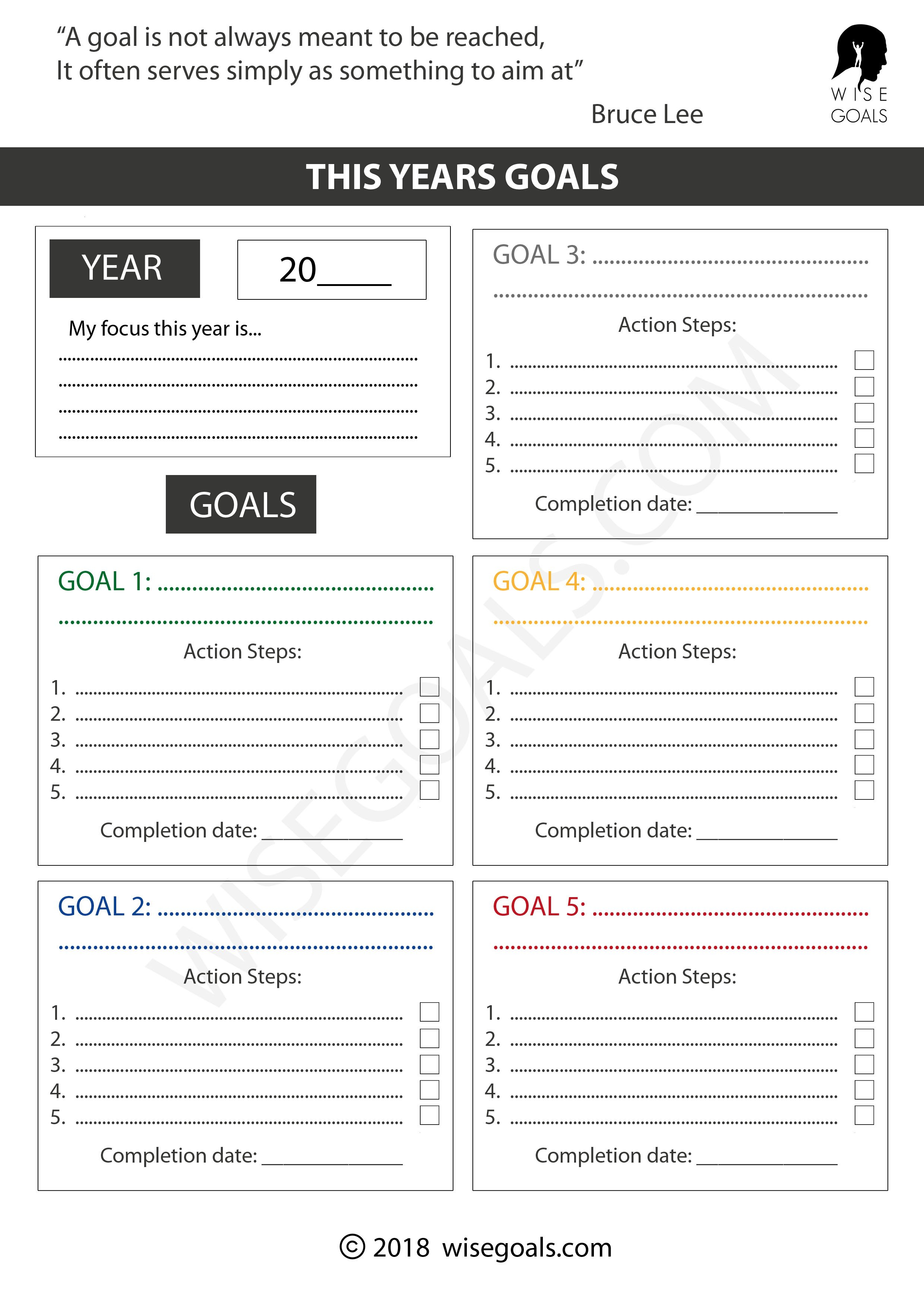 4 Stylish Goal Setting Worksheets To Print Pdf Intended For Life Coaching Worksheets Pdf