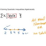 48 Solving Quadratic Inequalities Algebraically  Math Algebra 2 Also Solving Quadratic Inequalities Worksheet