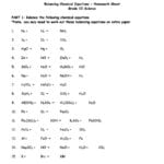 49 Balancing Chemical Equations Worksheets With Answers With Regard To Chapter 7 Worksheet 1 Balancing Chemical Equations