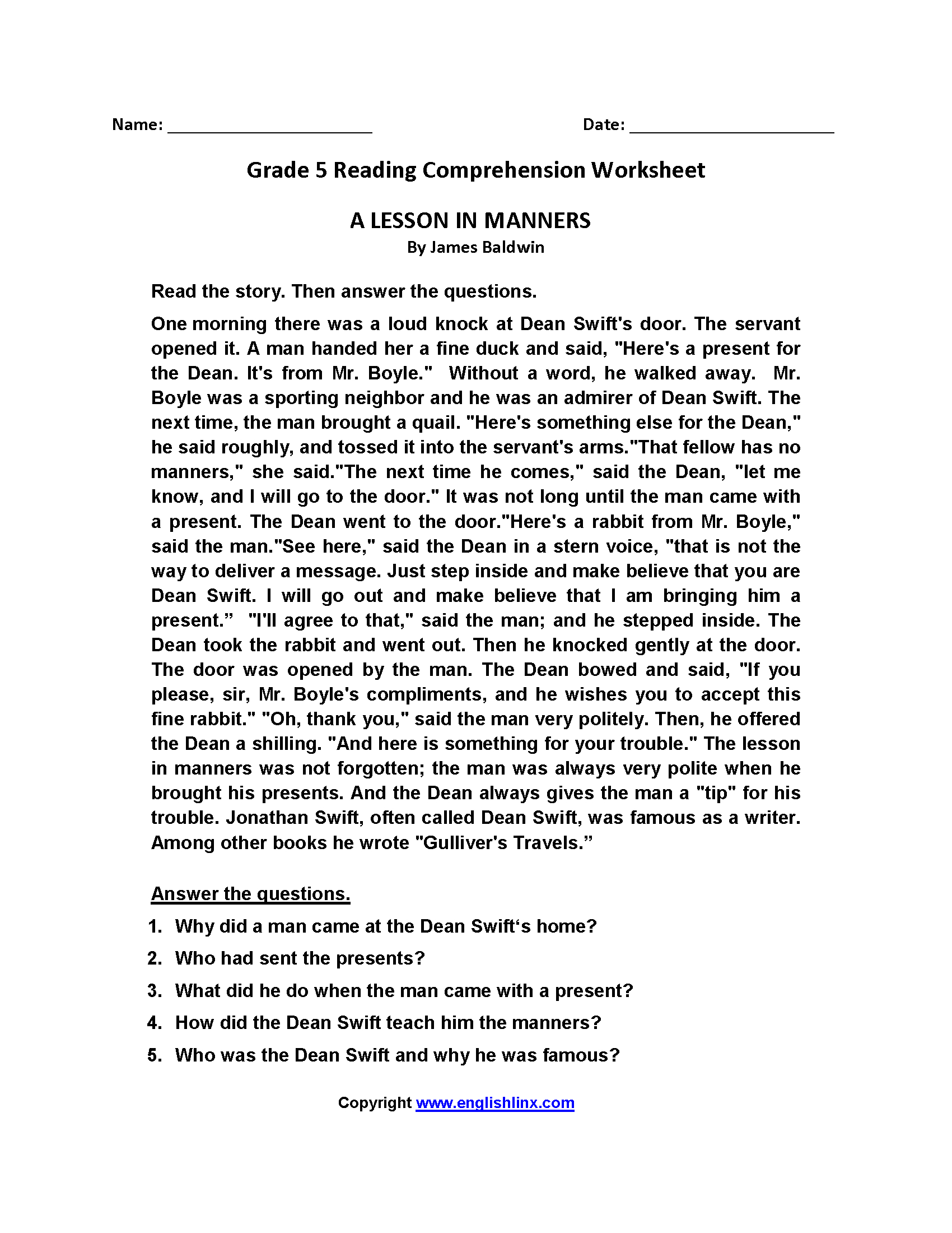 4Th Grade Reading Comprehension Worksheets Multiple Choice  Math Or 4Th Grade Reading Comprehension Worksheets Multiple Choice
