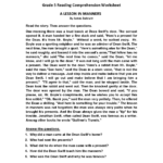 4Th Grade Reading Comprehension Worksheets Multiple Choice  Math Within 4Th Grade Comprehension Worksheets