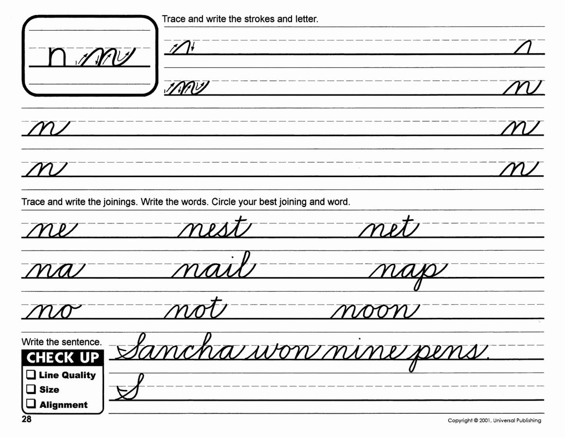 4Th Grade Vocabulary Words And Excel Handwriting Worksheets Pdf Pertaining To Cursive Alphabet Worksheets Pdf
