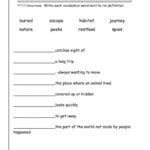 4Th Grade Vocabulary Worksheets To Print  Math Worksheet For Kids Along With 4Th Grade Vocabulary Worksheets