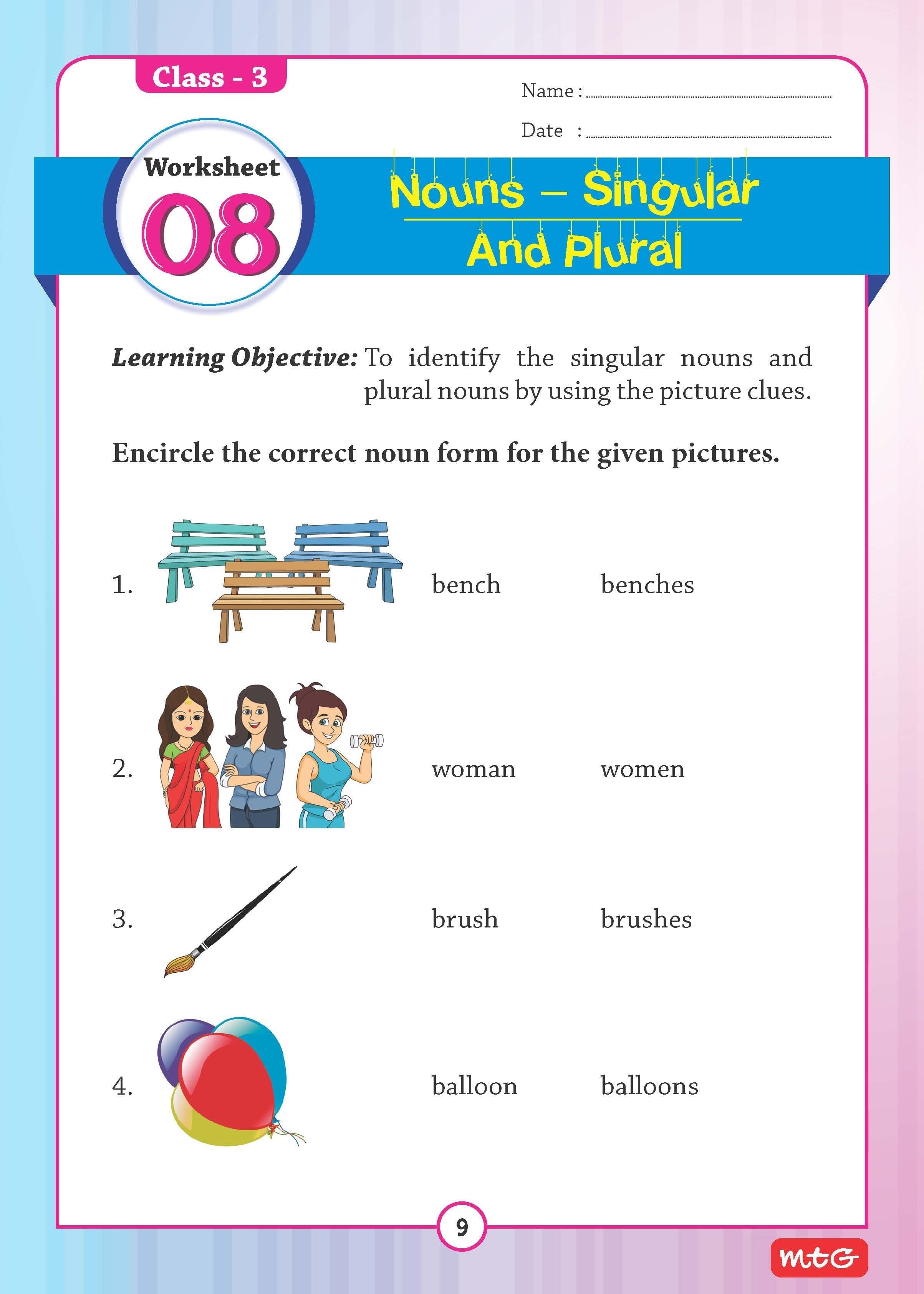 51 English Grammar Worksheets Class 3 Instant Downloadable For 3Rd 