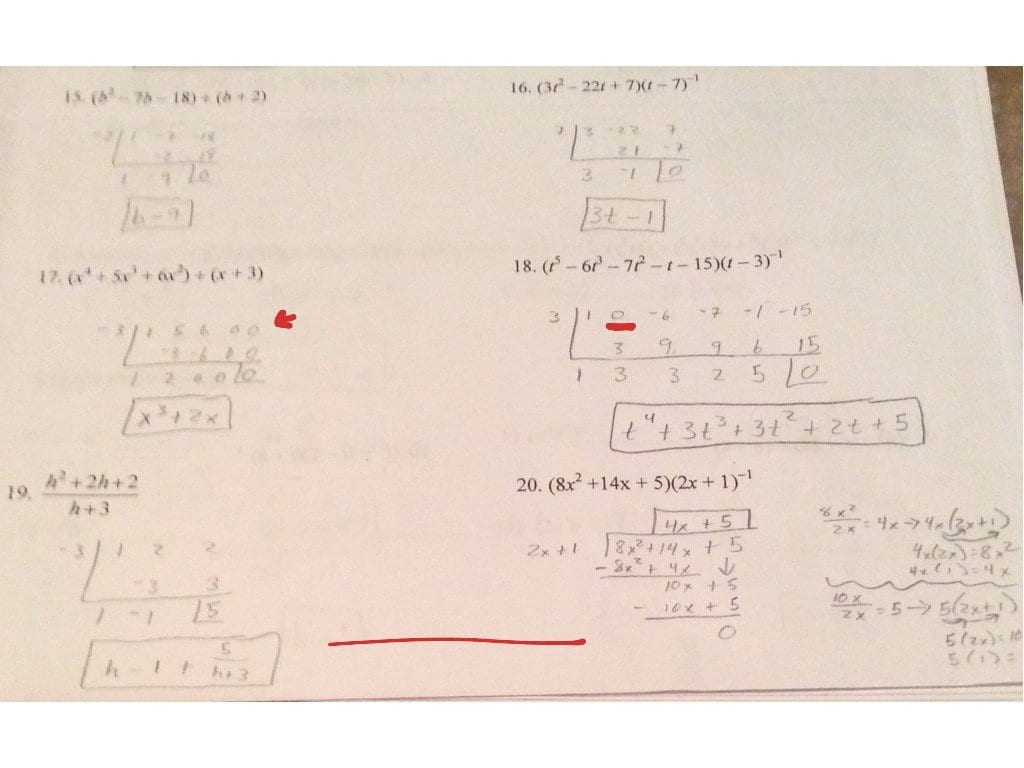 55 Long Division And Synthetic Division Worksheet  Math Algebra 2 With Regard To Dividing Polynomials Long And Synthetic Division Worksheet Answers