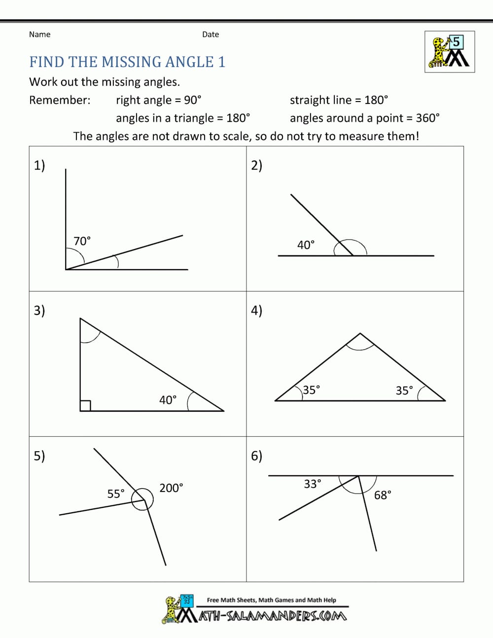 5Th Grade Geometry Along With Angles In A Triangle Worksheet