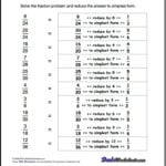 5Th Grade Math Worksheets Simplifying Fractions  Printable And Simplifying Fractions Worksheet