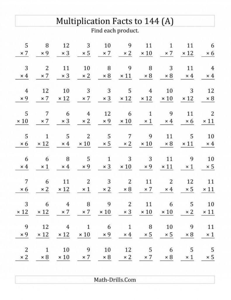 6Th Grade Math Worksheets Multiplication Free Printable Math  Free Or Printable 6Th Grade Math Worksheets