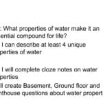 7 Properties Of Water Cloze Notes Together With Unusual Properties Of Water Worksheet