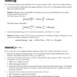 71 Potential And Kinetic Energy  Cpo Science Pages 1  29  Text Or Worksheet Kinetic And Potential Energy Problems Answer Key