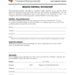 9 Resume Worksheet Examples In Pdf  Examples Or Resume Worksheets For Students
