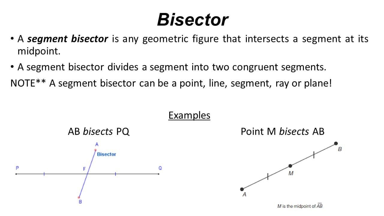 91415 Cc Geometry Unit Tools Of Geometry  Ppt Video Online Download Regarding Midpoints And Segment Bisectors Worksheet Answers