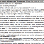 A Beginner's Guide To Filling Out Your W4 Or Personal Allowances Worksheet W4