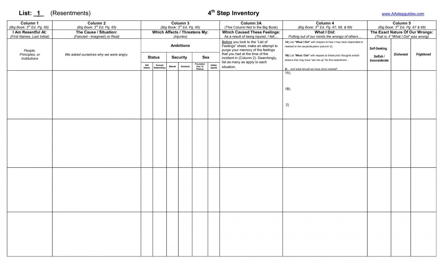 Aa 4Th Step Worksheet 4Th Grade Math Worksheets Food Webs And Food Pertaining To Aa Fourth Step Worksheet