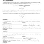 Acceleration Worksheet As Well As Acceleration Worksheet Answers