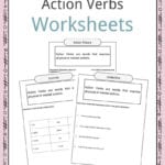 Action Verbs Worksheets Examples Sentences  Definition For Kids Within Noun Verb Sentences Worksheets